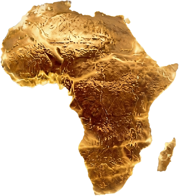 Carte de l'Afrique en or — plus de 15 ans d'expérience